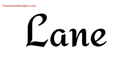 Calligraphic Stylish Name Tattoo Designs Lane Free Graphic
