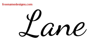 Lively Script Name Tattoo Designs Lane Free Printout - Free Name Designs