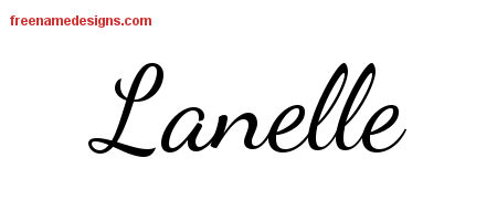 Lively Script Name Tattoo Designs Lanelle Free Printout