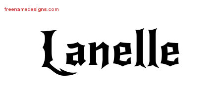 Gothic Name Tattoo Designs Lanelle Free Graphic