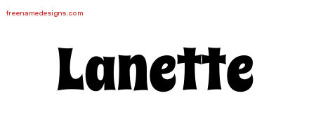 Groovy Name Tattoo Designs Lanette Free Lettering