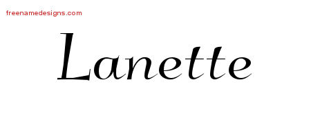 Elegant Name Tattoo Designs Lanette Free Graphic