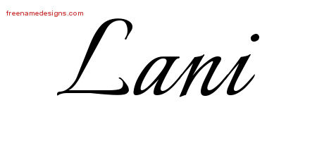 Calligraphic Name Tattoo Designs Lani Download Free