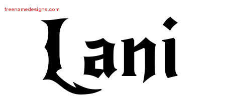 Gothic Name Tattoo Designs Lani Free Graphic
