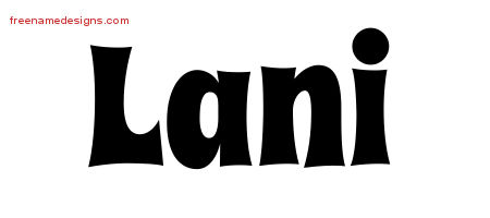 Groovy Name Tattoo Designs Lani Free Lettering