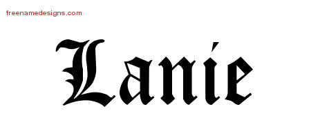 Blackletter Name Tattoo Designs Lanie Graphic Download