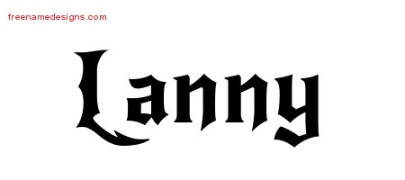 Gothic Name Tattoo Designs Lanny Download Free