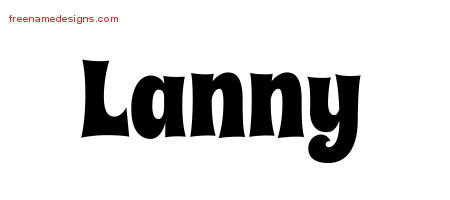 Groovy Name Tattoo Designs Lanny Free