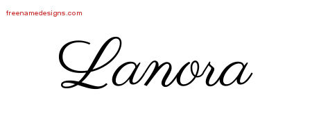 Classic Name Tattoo Designs Lanora Graphic Download