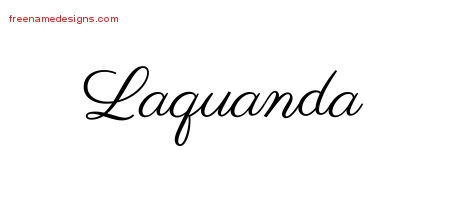 Classic Name Tattoo Designs Laquanda Graphic Download