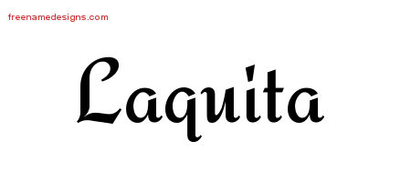 Calligraphic Stylish Name Tattoo Designs Laquita Download Free