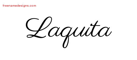 Classic Name Tattoo Designs Laquita Graphic Download