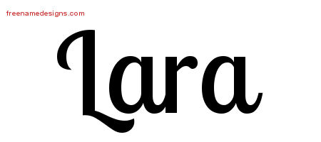Handwritten Name Tattoo Designs Lara Free Download