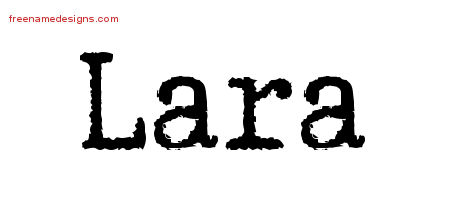 Typewriter Name Tattoo Designs Lara Free Download