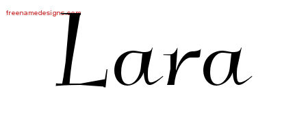 Elegant Name Tattoo Designs Lara Free Graphic