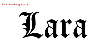 Blackletter Name Tattoo Designs Lara Graphic Download