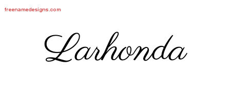 Classic Name Tattoo Designs Larhonda Graphic Download