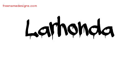 Graffiti Name Tattoo Designs Larhonda Free Lettering