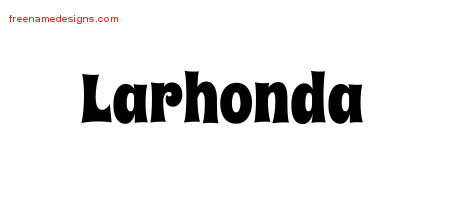 Groovy Name Tattoo Designs Larhonda Free Lettering