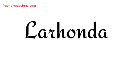 Calligraphic Stylish Name Tattoo Designs Larhonda Download Free