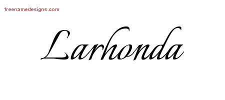 Calligraphic Name Tattoo Designs Larhonda Download Free