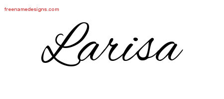 Cursive Name Tattoo Designs Larisa Download Free