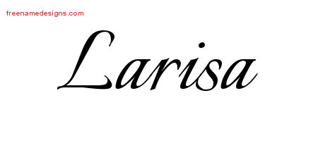 Calligraphic Name Tattoo Designs Larisa Download Free