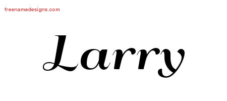 Art Deco Name Tattoo Designs Larry Graphic Download