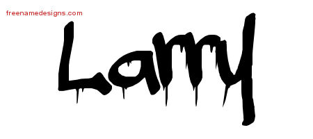 Graffiti Name Tattoo Designs Larry Free Lettering