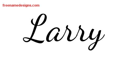 Lively Script Name Tattoo Designs Larry Free Download