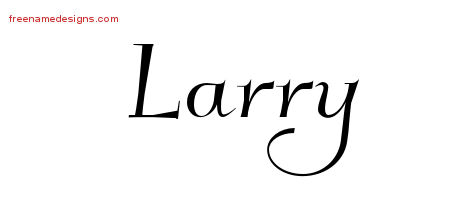 Elegant Name Tattoo Designs Larry Free Graphic