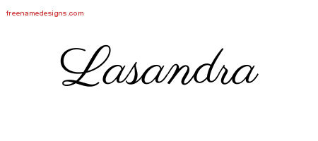 Classic Name Tattoo Designs Lasandra Graphic Download