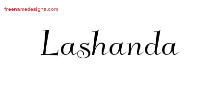 Elegant Name Tattoo Designs Lashanda Free Graphic