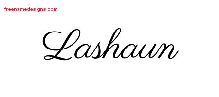 Classic Name Tattoo Designs Lashaun Graphic Download
