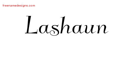Elegant Name Tattoo Designs Lashaun Free Graphic