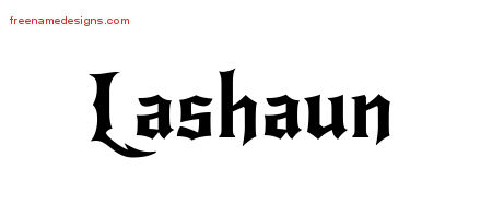 Gothic Name Tattoo Designs Lashaun Free Graphic