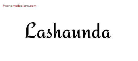 Calligraphic Stylish Name Tattoo Designs Lashaunda Download Free