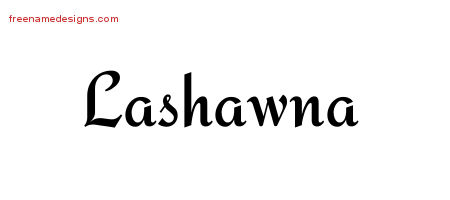 Calligraphic Stylish Name Tattoo Designs Lashawna Download Free