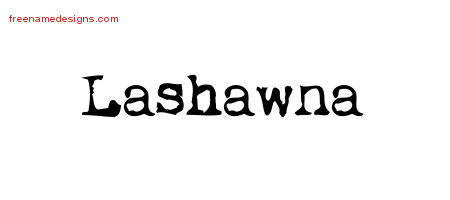 Vintage Writer Name Tattoo Designs Lashawna Free Lettering
