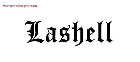 Blackletter Name Tattoo Designs Lashell Graphic Download