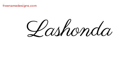 Classic Name Tattoo Designs Lashonda Graphic Download