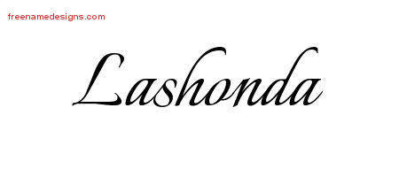 Calligraphic Name Tattoo Designs Lashonda Download Free