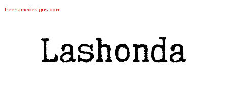 Typewriter Name Tattoo Designs Lashonda Free Download