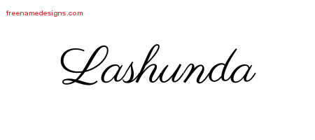Classic Name Tattoo Designs Lashunda Graphic Download