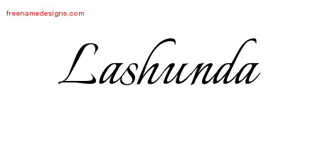 Calligraphic Name Tattoo Designs Lashunda Download Free