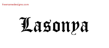 Blackletter Name Tattoo Designs Lasonya Graphic Download