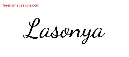 Lively Script Name Tattoo Designs Lasonya Free Printout