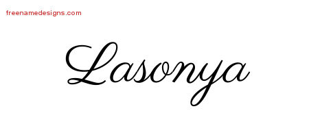 Classic Name Tattoo Designs Lasonya Graphic Download