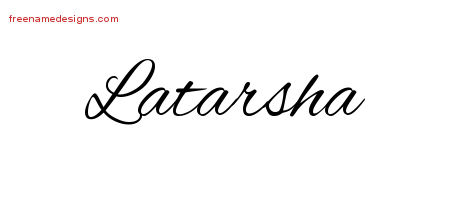 Cursive Name Tattoo Designs Latarsha Download Free