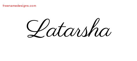 Classic Name Tattoo Designs Latarsha Graphic Download